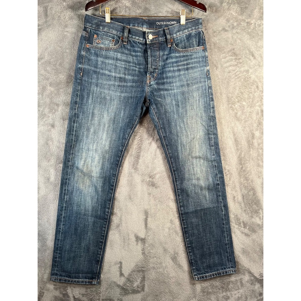 Outerknown SEA Jeans Mens 33x30 Blue Ambassador Slim Denim Medium Wash Organic